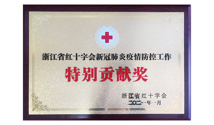 浙江省红十字会授予米兰网页版·官方端在线-米兰（中国）“新冠疫情防控特别贡献奖”